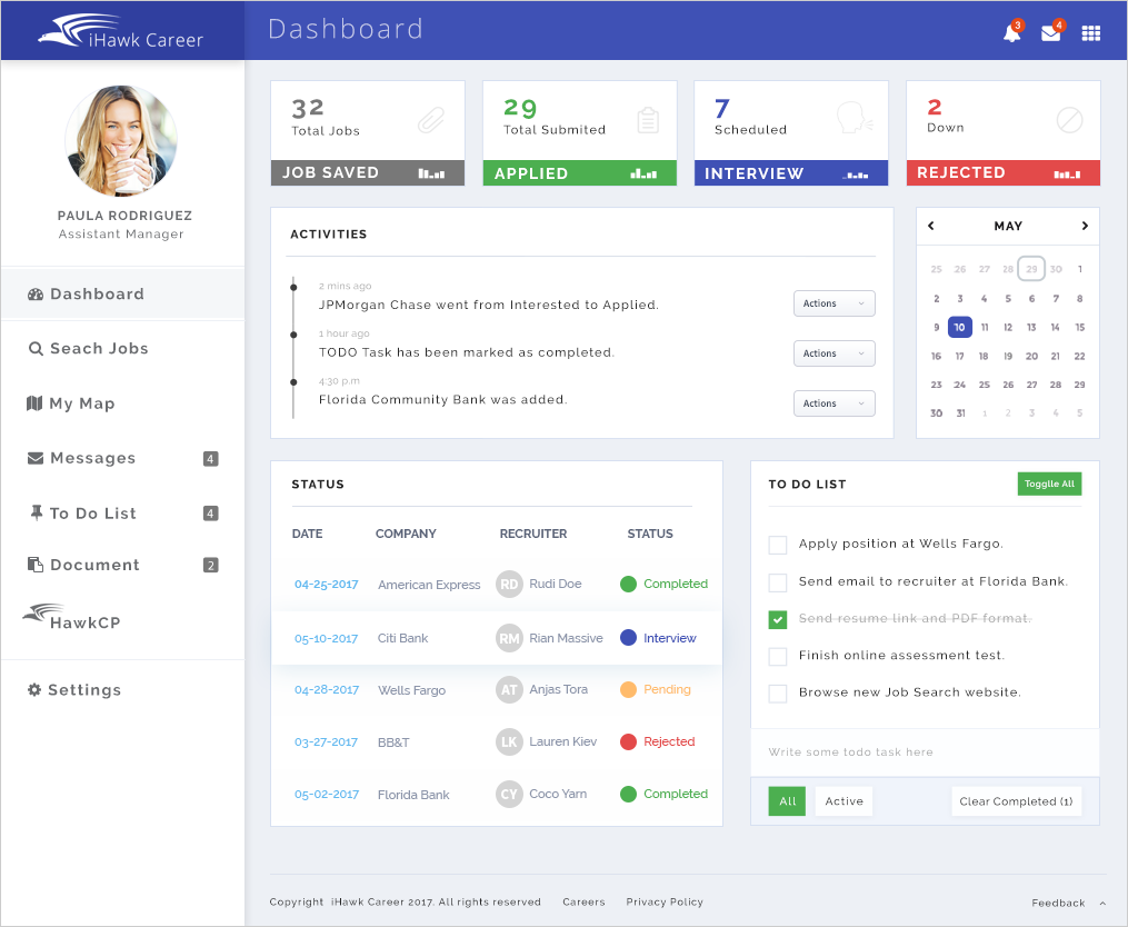 iHawk Career Dashboard