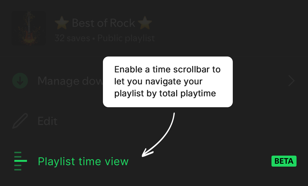 Spotify Playlist Time toggle